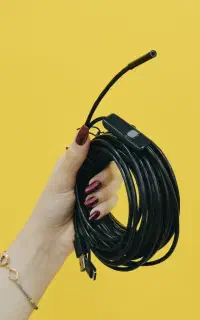 دوربین مداربسته آندوسکوپی شیلنکی فنری چراغدار اصل