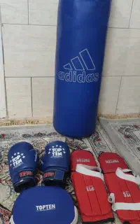 کیسه بوکس+لوازم کامل