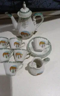 سرویس چای خوری آنتیک قدیمی ژاپن