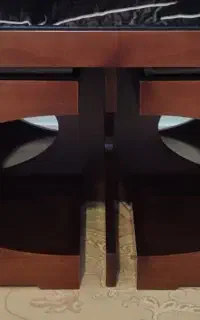 میز جلو مبلی و چهار عدد عسلی تمام چوب