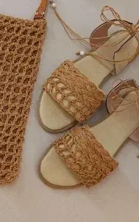 صندل رافیا سایز ۴۰ نو