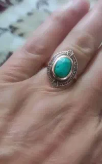 انگشتر مس نگین فیروزه