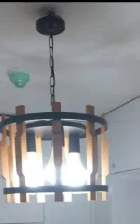 لوستر چوبی 3 شاخه