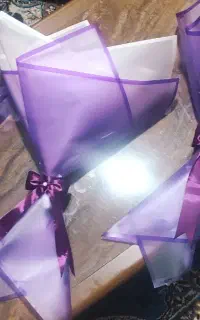سه عدد دسته گل روبانی