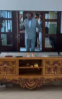 میز تی وی منبت دست  چوب گردو