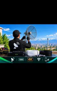 نصب و تنظیم آنتن/گیرنده ثابت/گردون /نصاب براکت وTV