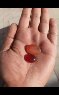 دو عدد نگین عقیق معاوضه با چاقو
