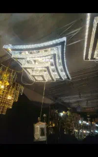 لوستر مربعیی چهارتیکه کریستالی