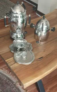 سماور گازی و کتری و قوری