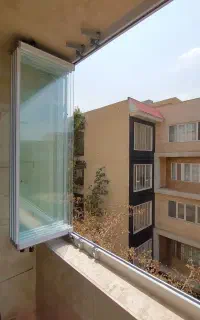 شیشه سکوریت بالکن رفسنجان - اجرای شیشه تاشو مدرن