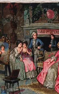 تابلو فرش دستبافت طرح نقاش جوان