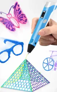 قلم طراحی سه ۳ بعدی و فیلامنت 3D pen حرارتی پرینتر