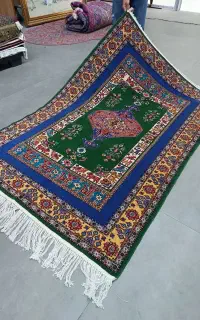 فرش دستباف (بساک) نقشه قشقایی ۳ متری کرک ابریشم