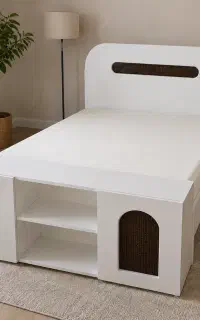 تخت خواب دو‌ نفره حصیری فرانسوی
