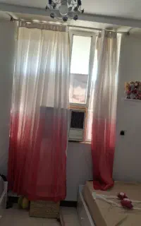 پرده حریر دولنگه