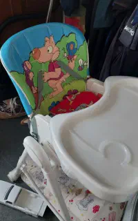 کالسکه اسپرینگ  مشکی با صندلی غذا