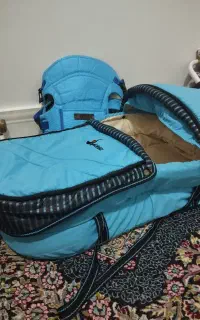 ست ساک حمل نوزاد وآغوشی رنگ آبی