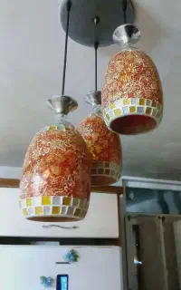 لوستر سه تایی گرد
