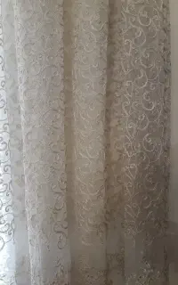 دو عدد پرده تور دانتل
