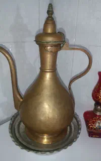افتابه لگن و سینی اب چکان برنج و مس