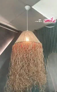 تخفیف لوستر ریشه ای رافیا مکرومه جذاب