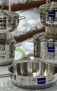 سرویس قابلمه استیل کرکماز ترکیه korkmaz تابه چدن