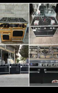 چهار درب نما اجاق گاز صفحه استیل/تکنوا