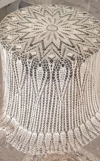 رومیزی قلاب بافی