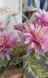 گل مصنوعی و تعدادی وسیله