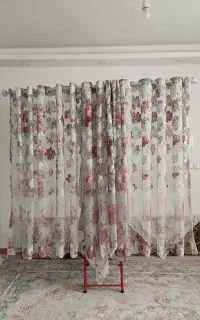 ۳ رنگ پرده با میله پرده