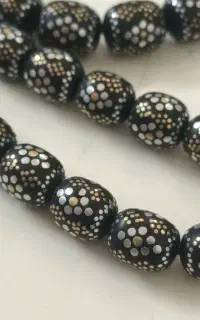 تسبیح نقره مس کوب