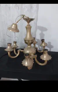لوستر برنجی آب طلا در حد نو