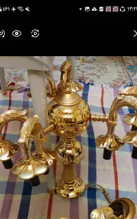 لوستر قدیمی با آب طلا