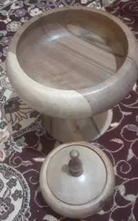 جای شکلات و قندان چوب گردو