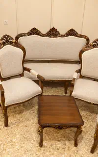 مبل استیل سلطنتی کلاسیک زمرد ۷ نفره