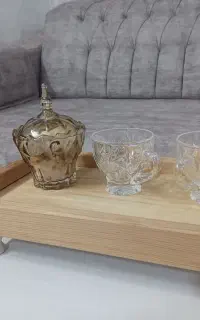 سینی و صندوق چوبی دست ساز