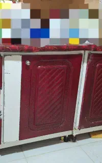 کابینت فلزی همراه سینک و هود