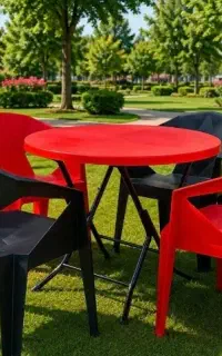 میز غذاخوری صندلی پلاستیکی