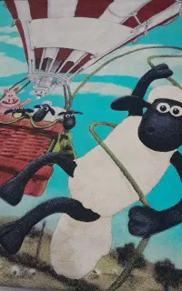 ست فرش و پرده بره ناقلا در حد نو