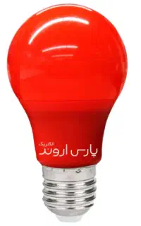 لامپ قرمز  ۹ وات حبابی رنگی قرمز   پارس اروند