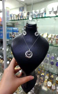 نیمست نگین کاری شده نقره اصل ۹۲۵