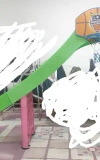 سرسره پنج پله با تور بسکتبال