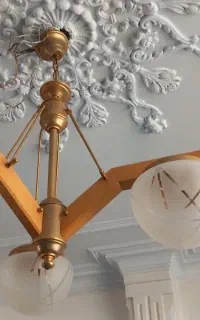 یک جفت لوستر ۳ شاخه چوبی