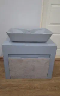 ست روشویی کابینتی دیواری و باکس و آینه