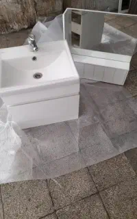 روشویی وشیر وآینه با مارک سینا