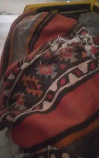 گلیم و کناره دست بافت کهنه