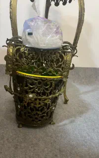 سطل آشغال و جادستمالی برنز