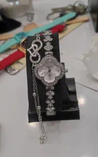 ست ساعت و دستبند کد 661535 ترند اقساطی مدل نقره