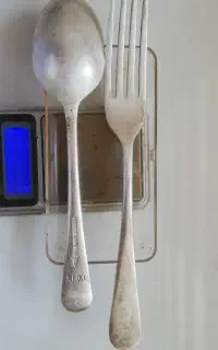 قاشق و چنگال کلکسیونی انگلیسی نقره