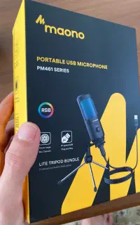 میکروفون گیمینگ و استریم و استودیو maono pm461 RGB